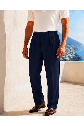 Danger Erkek Baggy Fit Pileli Kumaş Pantolon Lacivert 0172dngr