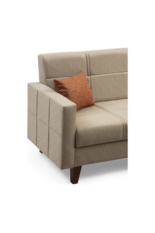 Minarmobilya Polya Sandıklı Bazalı L Köşe Koltuk - Bej