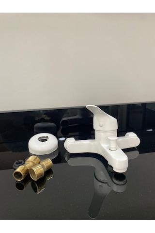 Armour Armatür Banyo Batarya Seti Beyaz Beyaz