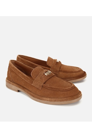 Hotiç Kadın Süet Deri Taba Tokalı Klasik Loafer 01ayh320520a340 01ayh320520a340