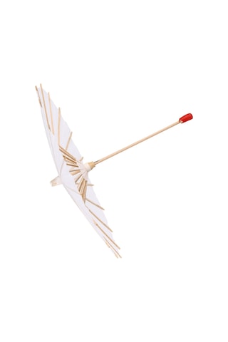 Yaozixa 20cm Beyaz Kağıt Şemsiye - El Boyama Dıy Uygun, Ahşap Kemikli, Vintage Görünüm, Okul Ve Ana-cocuk Aktivitesi İçin