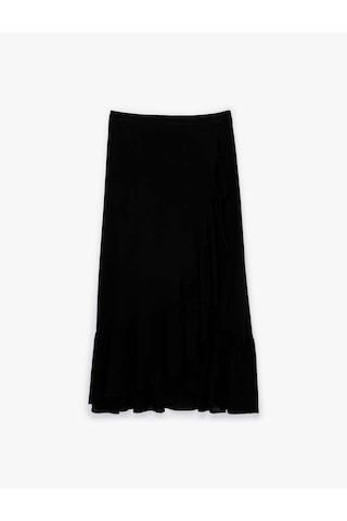 Koton Midi Siyah Kadın Etek 6sak70014ew Siyah