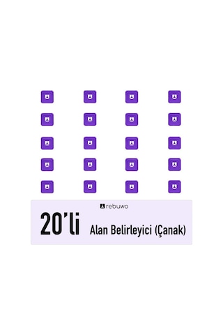 Rebuwo Alan Belirleyici Çanak Antrenman Çanağı 20 Adet Mor