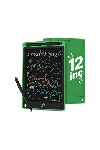Flody 12 İnç Büyük Boy Renkli Yazı Dijital Çocuk Yazı Tahtası Grafik Çizim Tableti Lcd Ekran