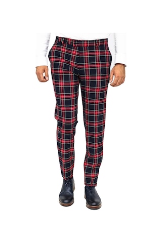 Wessi Ekose Desenli Slim Fit Lacivert Erkek Pantolon Lacivert