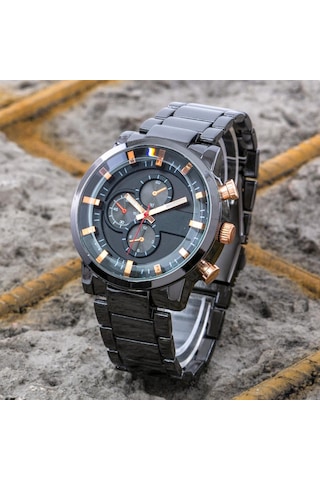 Siyah Rose Analog Erkek Kol Saati ST-304203