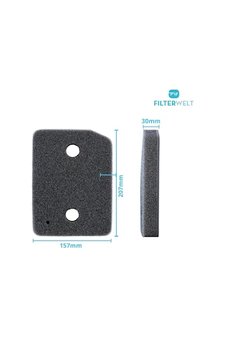 Miele Uyumlu 9164761 Kurutma Makinesi İçin 2'li Filtre Seti, Isı Pompalı Kurutucu, İnce Kaba / 207 X 157 X 30 Mm, Sünger F