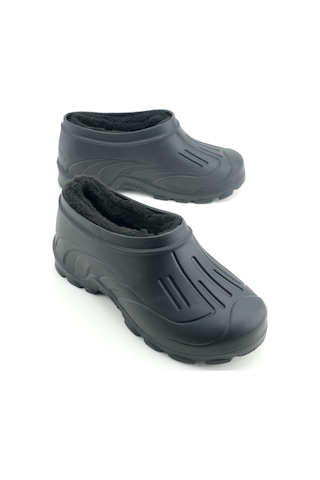 Gezer Erkek Kışlık İçi Peluşlu Çıkarılıabilir Rahat Taban Kısa Eva Kar Bot Siyah