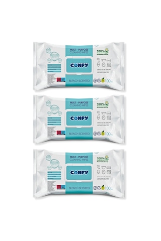 Confy Yüzey Temizlik Havlusu Çamaşır Suyu Ferahlığı 100x3