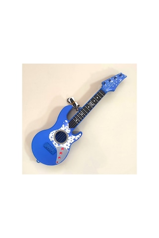 4 Telli Mavi Elektro Oyuncak Gitar Müzik Arkadaşım Çocuk Gitarı 50 Cm.