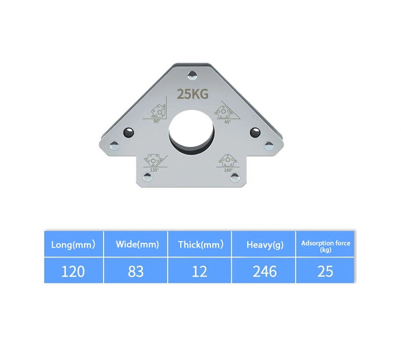 Folinda Metal Manyetik Kaynak Konumlandırıcı, 45 -180 Çok Açı, 25kg Çekim Gücü, Boru Montajı Ve Kaynak İşleri İçin Pratik Yardımcı Araç