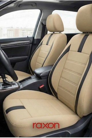Ford C-max Neptune Series 2+1 Uyumlu Tay Tüyü Oto Koltuk Kılıfı - Premium Şık Ve Konforlu Tasarım Krem