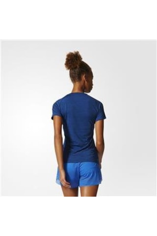 Adidas Performance Tee Kadın Mavi Düz Tişört Giyim Bk2672