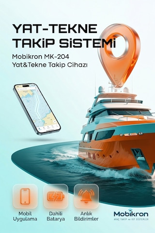 Mk-204-1 Sesli Bildirimli Tekne & Yat Takip Sistemi - 12 Ay Hatlı + Server Dahil Gps 2026 Seri