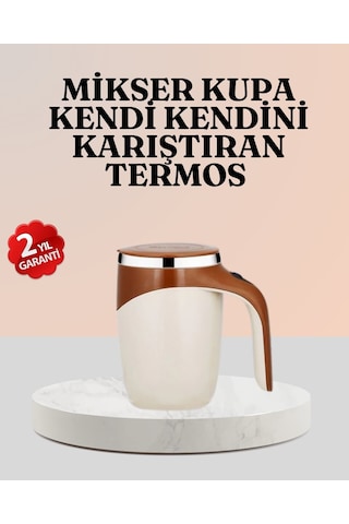 Paslanmaz Çelik Şarjlı Karıştırma Kupa Otomatik Manyetik Blender Fincan Ahşap