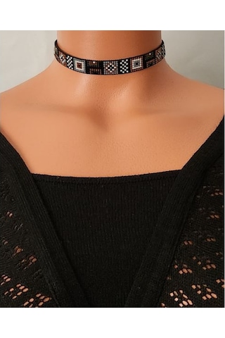 Harmel Jewelry Miyuki Dokuma Choker Kolye Altın