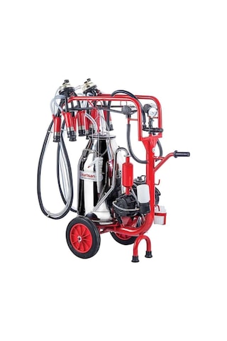 Kurtsan CYK Çift Sağım Yağlı Pompa Paslanmaz Çelik Tek Güğüm Süt Sağım Makinesi 40 L
