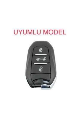Peugeot 208 308 508 2008 3008 5008uyumlu Rifter Citroen Opel Petek Desenli Anahtar Kılıfı Siyah Sarı