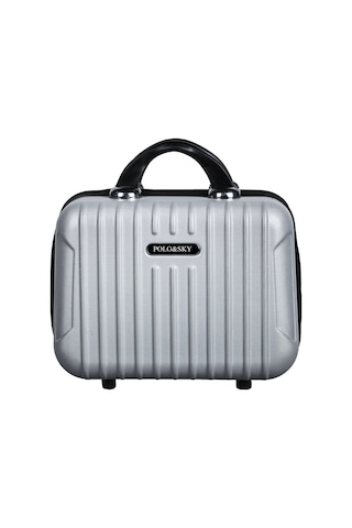 Polo&sky Class Model Gri Renk Abs Makyaj Çantası El Valizi