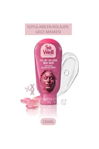 So Well Kolajen Gece Mask Soyulabilen Maske 100 Ml 3 Adet