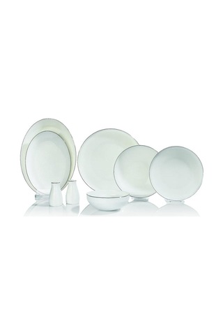 Schafer Jolly 56 Parça Bone Porselen Yemek Takımı Platin