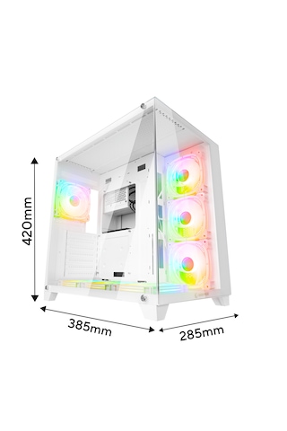 Rampage Arcturus 750w 80+ Beyaz 7 12cm Rgb Fan Oyuncu Bilgisayar Kasası