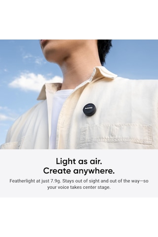 Insta360 Mic Air 1 Tx + 1 Rx , Gürültü Engelleme, 300 M Menzil, Usb-c İphone/android/pc/mac İçin Kablosuz Mikrofon, Vlog, Akış