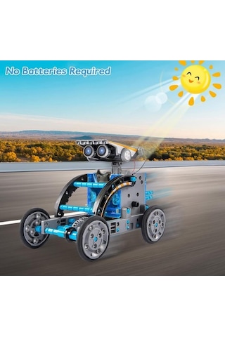 Acelife Acelıfe Çocuklar Için Güneş Enerjili Robot Oyuncak, 12'si 1 Arada Stem Kit, Kendin Yap Inşaat Beceri Oyuncakları