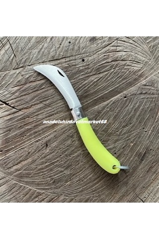 Dmr Çelik Eğik Model Mini Kamp Çakı Anahtarlık Kamp Çakı Mini Cep Kamp Çakısı El Yapımı 5cm Sarı Kırmızı