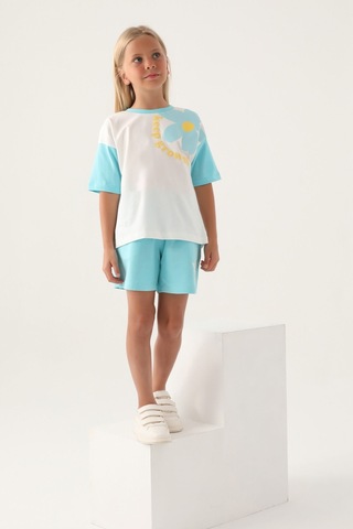 Rolypoly Keep Growing Turkuaz Kız Çocuk Şort Takım 5274-42963 Turkuaz