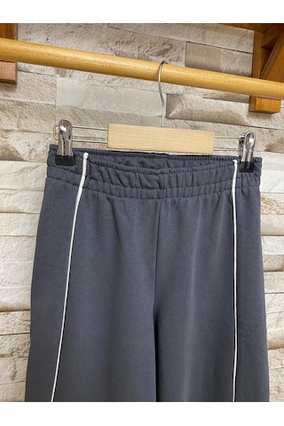 Defacto Wide Leg Beli Lastikli Kız Çocuk Eşofman Altı Füme AY-D9250A8/AR104