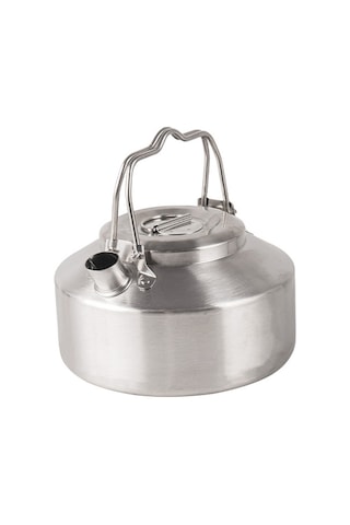 Leezsing 1l Taşınabilir Kamp Çaydanlığı - 304 Paslanmaz Çelik - Piknik, Yürüyüş, Manzaracılık İçin Su/ Yemek Kaynatma Gümüş