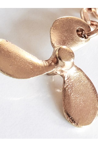 Moncuk Design Metal Tekne Pervanesi Sarı Anahtarlık