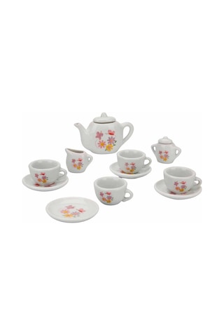 Sunman 13 Parça Porselen Çay Seti Çiçek Desenli CH1501