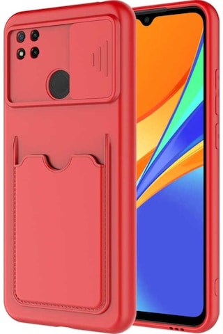 Xiaomi Redmi 9c Kılıf Zore Kartix Kapak Kırmızı