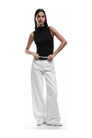 Koton Modal Karışımlı Slim Fit Dik Yaka Uzun Kollu Tişört Siyah 7wal10144ık