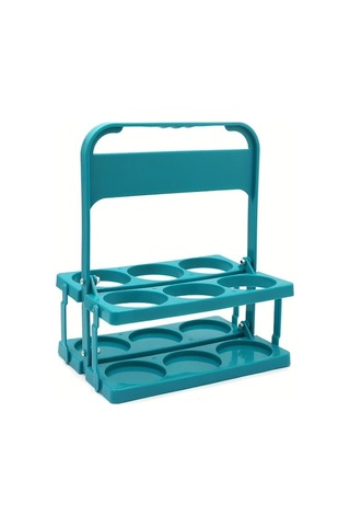 Trendooze Gaojunshop01 Katlanır 6lı Yeşil Bira Sepeti, Kahve-süt-çay İçin Pratik Saklama Kolu Yeşil