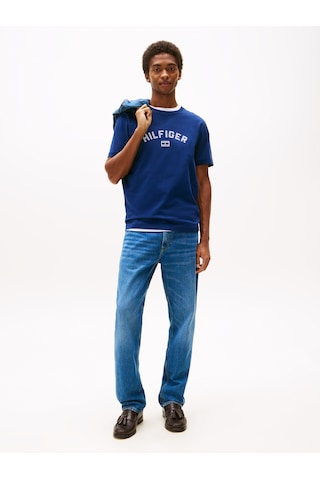 Hılfıger Flock Tee Erkek Mavi T-shirt - Mw0mw39357 Mavi