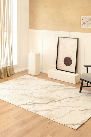 Kaşmir Halı 7/24 Sahara Blanca Bej 160x230 CM Salon Mutfak Halısı Kilim