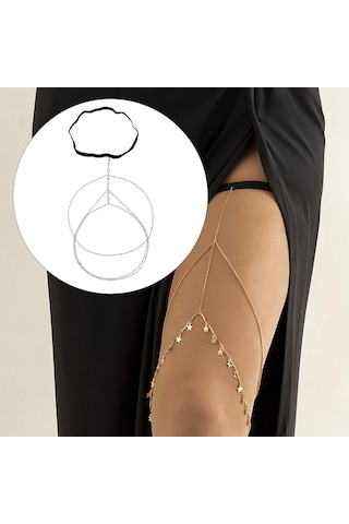 Homyl Kadınlar Için Uyluk Zinciri Kolay Giyilebilir Doğum Gümüş