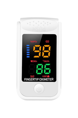 Vkemall Pulse Oksimetre Parmak Ucu Nabız Oksimetresi Boyun Askılı Taşınabilir Kan Oksijen Doygunluğu Ve Beyaz