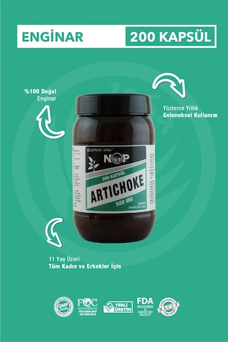 Sepe Natural Nop Enginar Artichoke Full Potency 200 Kapsül x 500 MG