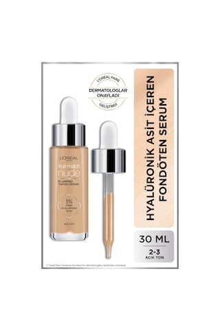 L'Oreal Paris True Match Nude Fondöten Serum 2 3 Light 31 ML