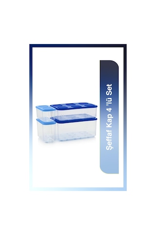 Tupperware Şeffaf Kap 4 'lü Set
