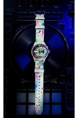 The Electricianz The Neon Z Black & White - Arty Edıtıons Unisex Kol Saati