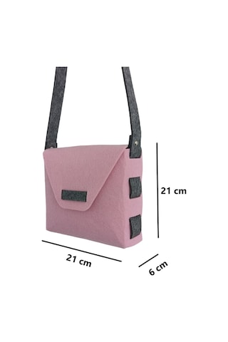 Kız Çocuk Omuz Çantası Keçe Sağlıklı Dikişsiz Etkinlik Günlük Çanta Pembe-gri Pembe