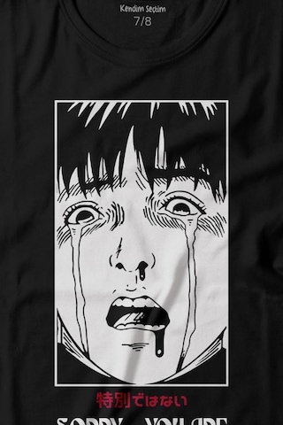 Kendim Seçtim Sorry You Are Not Special Japanese Urban Sokak Kültür Özel Değilsin Baskılı Tişört Çocuk T-shirt 001