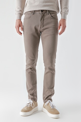 Morven Erkek Vizon Mevsimlik Pamuk 5 Cep Slim Fit Jean Pantolon 24ms003029405 Vizon