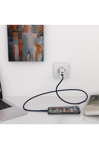 Polosmart Pbs407 Micro Usb Şarj Ve Data Kablosu 2.4 Amper 1.2 Metre Gri