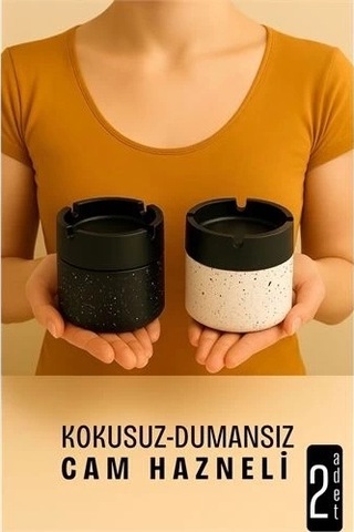 Cam Küllük - Desenli 2 Li Küllük Seti Kafe Küllüğü Restoran Küllüğü Masaüstü Küllük